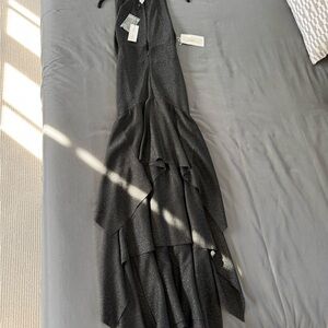 Proenza Schouler Shimmering Black and Silver Dress